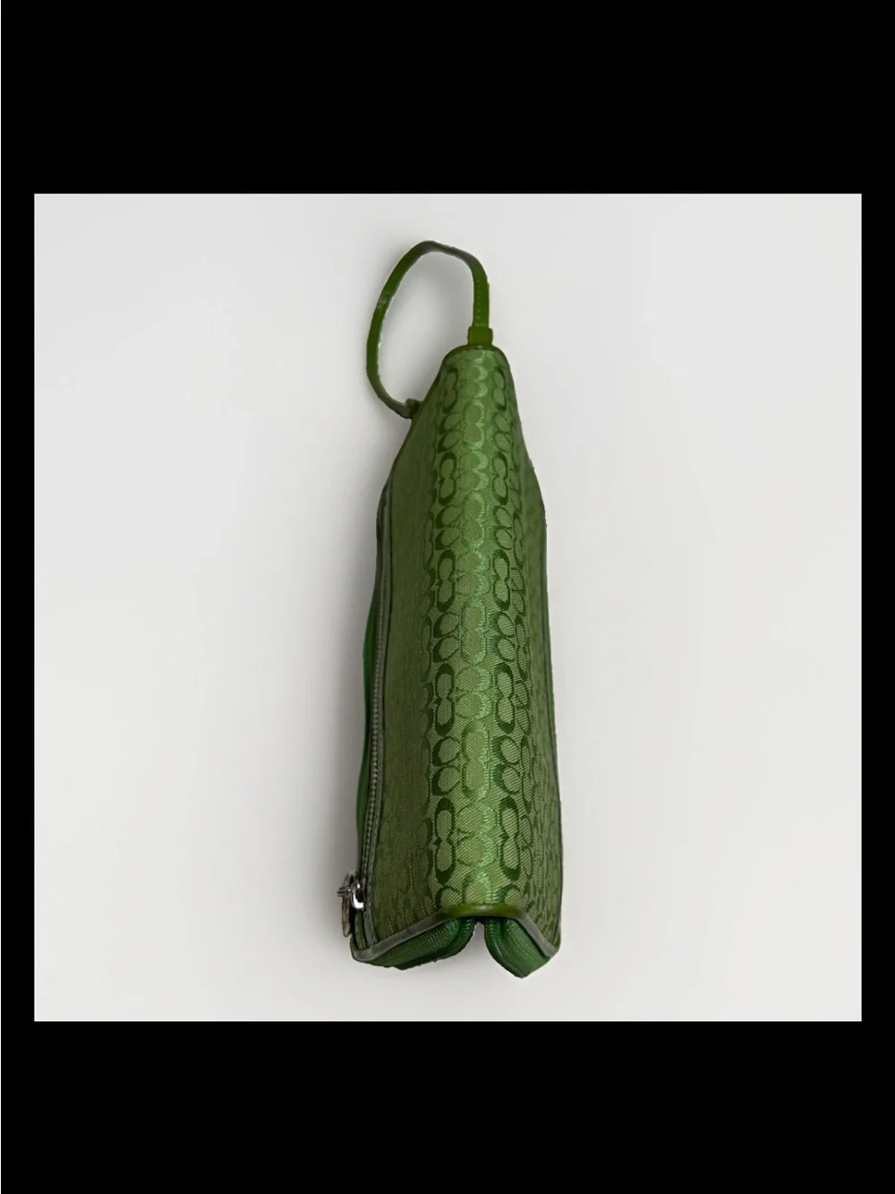 Coach Wallet/Wristlet, Leaf Green Mini Signature “C” Patent Leather, 2004 #91490